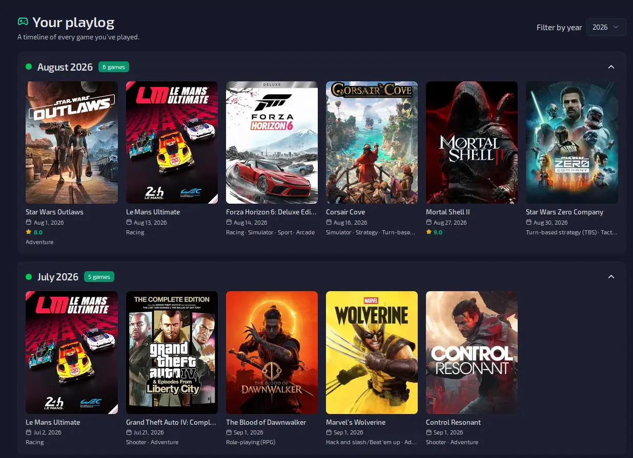 Track Your Gaming Library